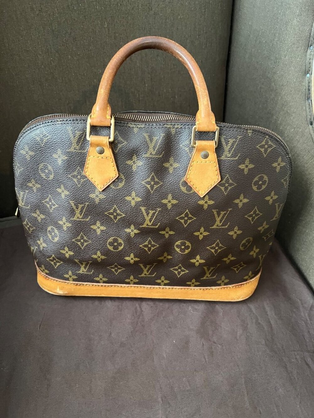 Louis Vuitton Alma Monogram Canvas Handbag